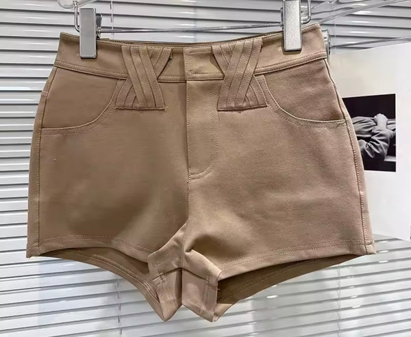 Women Solid Color Fashion Shorts