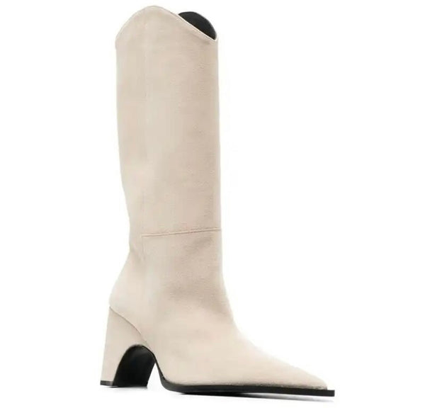 Women Fashion Pointed Toe Mid-Calf Boots