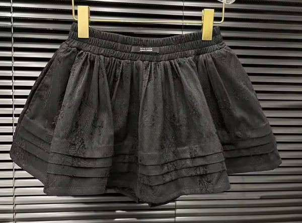 Women Fashion Ruffled Lace Jacket Two Piece Skirt Set