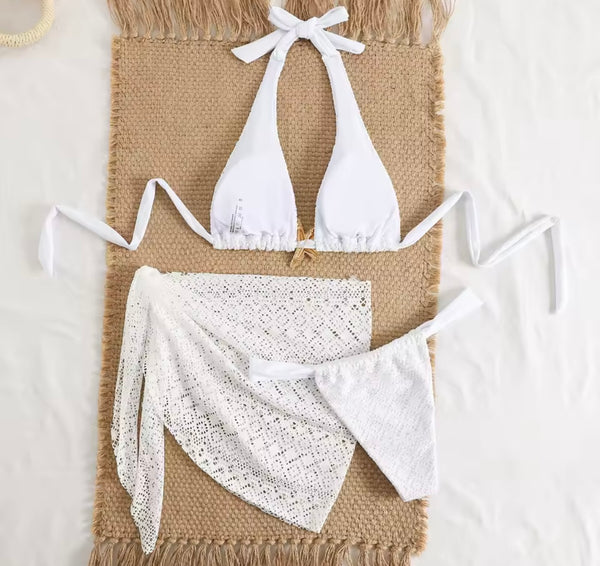 Women Sexy Starfish Halter Bikini Cover Up Set