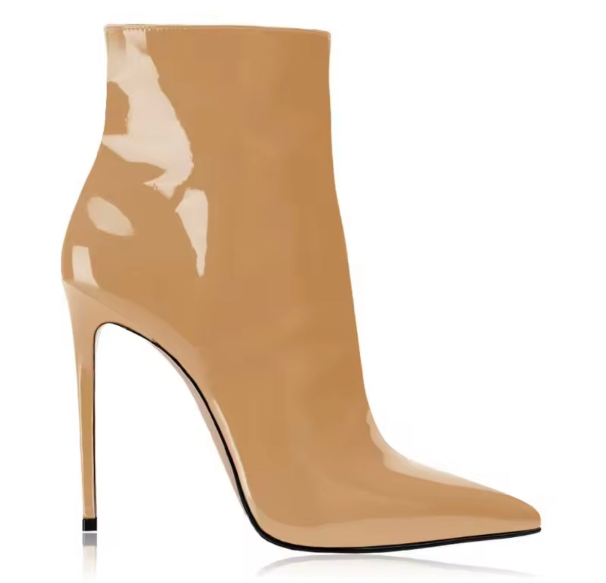 Women Color Fashion Patent Leather High Heel Ankle Boots