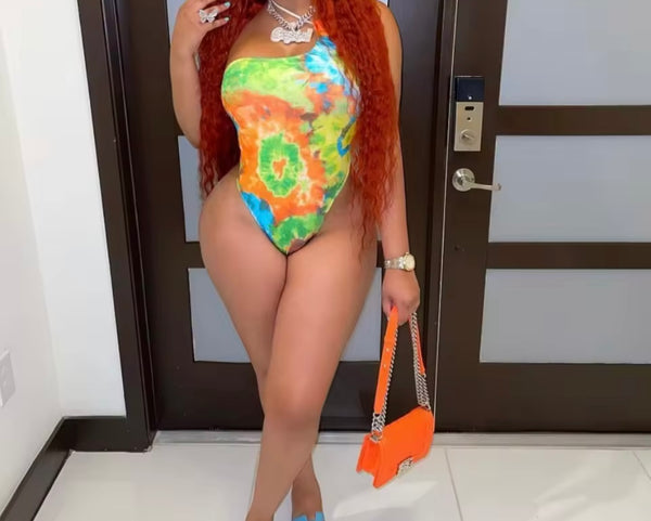 Women Sexy Multicolored Halter Swimsuit