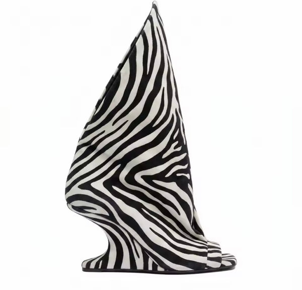 Women Fashion Open Toe Wedge Platform Ruched Boots