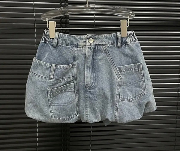 Women Sexy Fashion Blue Short Denim Skirt
