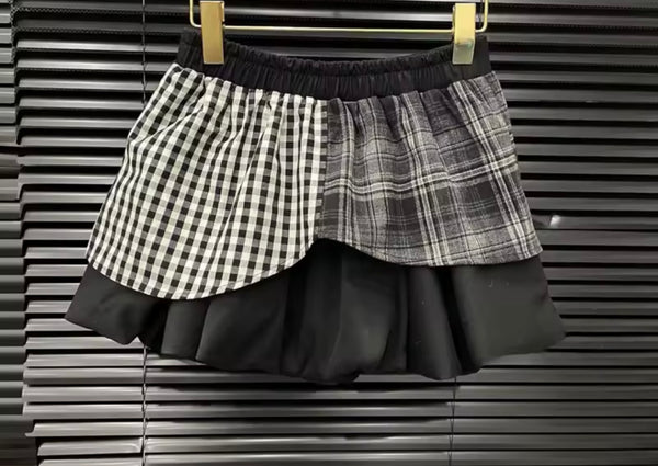 Women Sexy Fashion Plaid Checkered Skirt