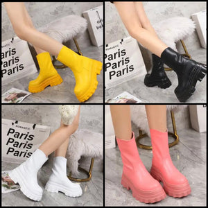 Women Platform Color Fashion Ankle Boots