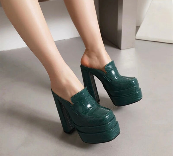 Women Fashion Faux Leather Platform Shoes