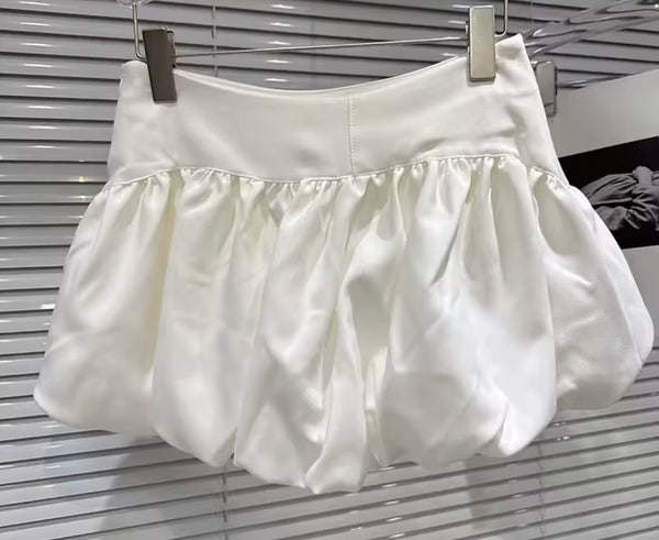 Women Rhinestone Sleeveless Sexy Two Piece White Skirt Set