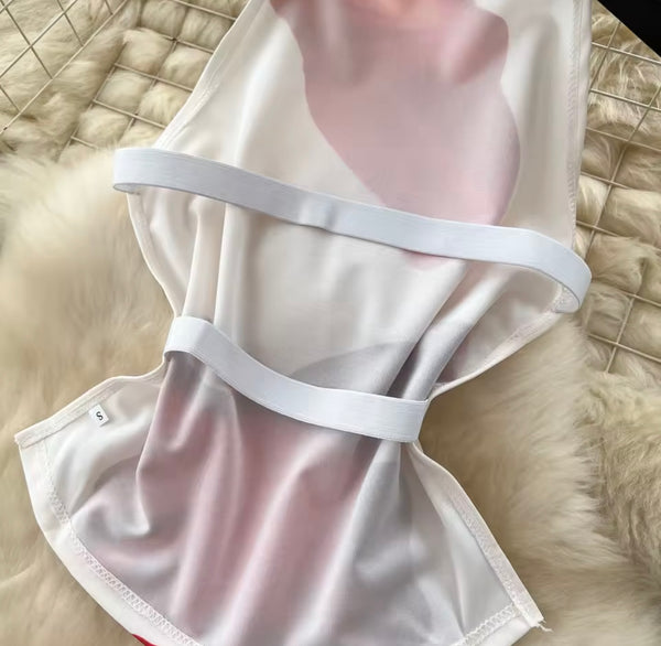 Women Sexy Floral Halter Open Back Sleeveless Two Piece Maxi Skirt Set