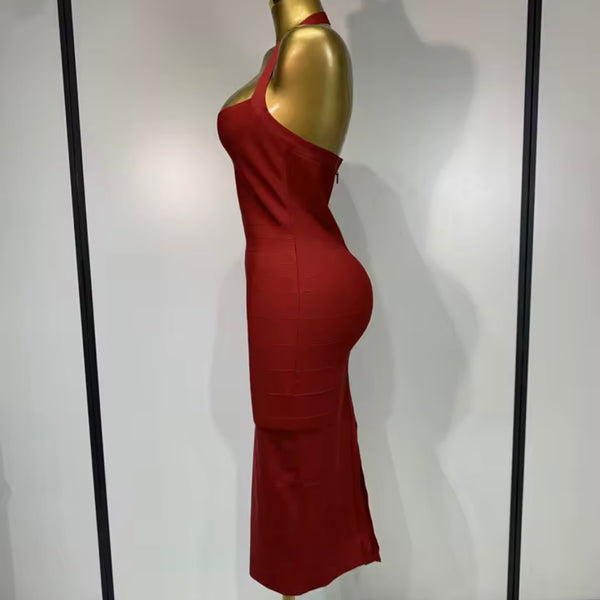 Women Sexy Halter Sleeveless Bandage Dress
