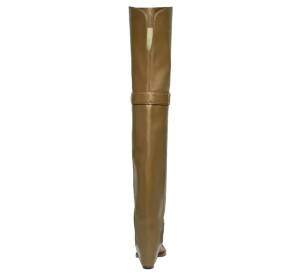 Women Fashion Over The Knee Faux Leather Boots