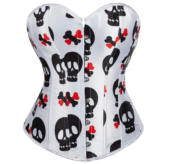 Women Strapless Halloween Print Fashion Corset Top