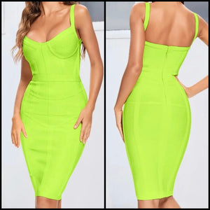 Women Green Sexy Sleeveless Dress
