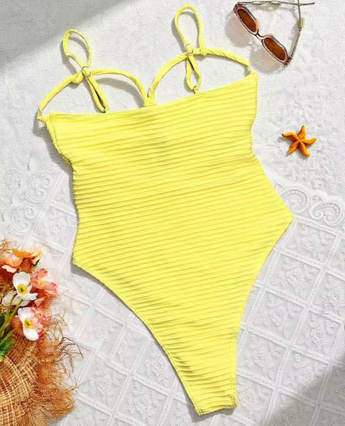 Women Sexy Hollow Out Cross Swimsuit