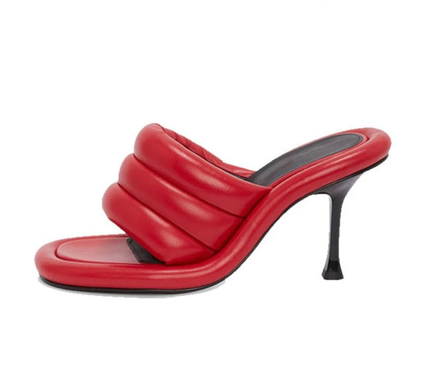 Women Fashion High Heel Slide On Sandals