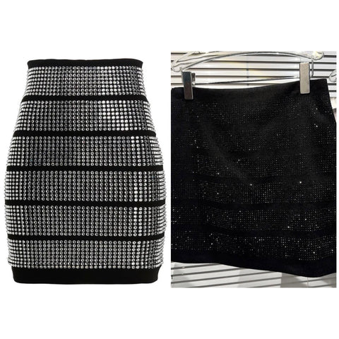 Women Fashion Rivet Bling Sexy Skirt