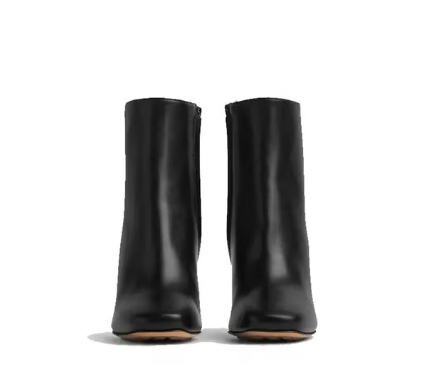 Women Fashion Pointed Toe Gold High Heel Ankle Boots