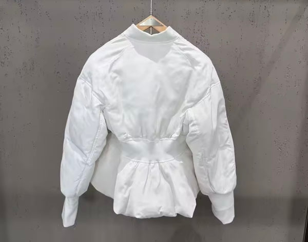 Women Fashion Zip Up Puffer Jacket