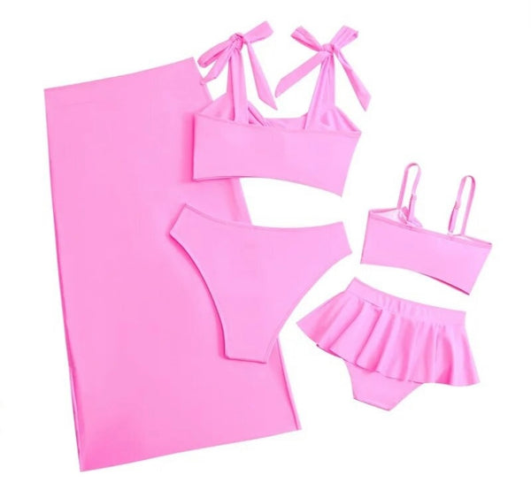 Women Sexy Solid Color Fashion Swimsuit Set