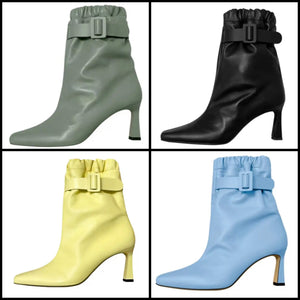 Women Fashion Buckled Ankle Boots