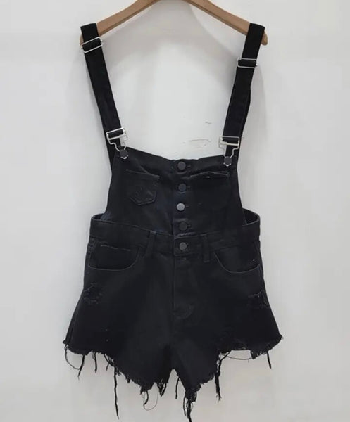 Women Fashion Denim Overalls Shorts