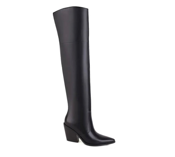 Women Faux Leather Zebra Print Western Boots