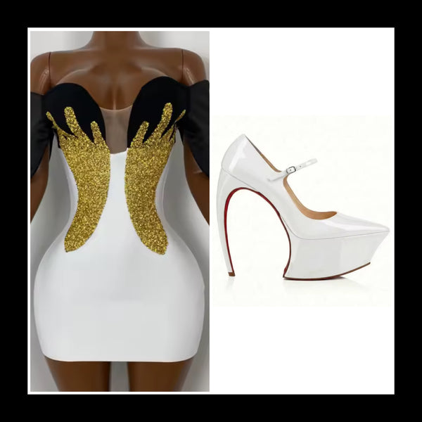 Women Pointed Toe Platform Ankle Strap Fashion High Heels