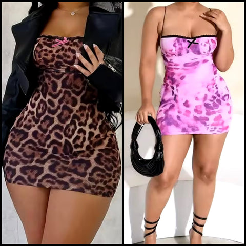 Women Sexy Sleeveless Printed Short Dress