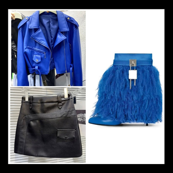 Women Color Fashion Faux Leather Zip Up Jacket
