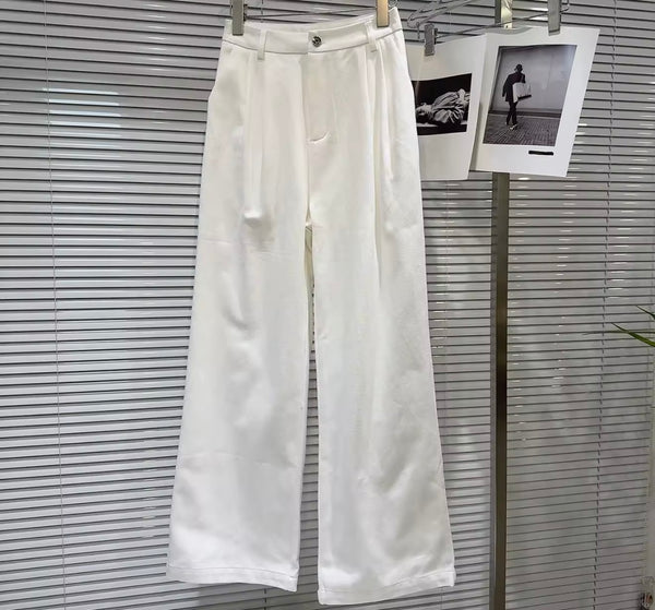 Women Fashion Sleeveless Button Up Vest Two Piece Pant Set