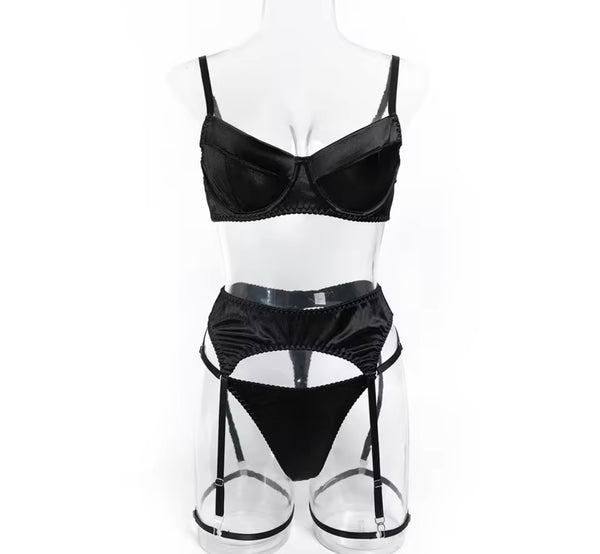 Women Sexy Satin Lingerie Set