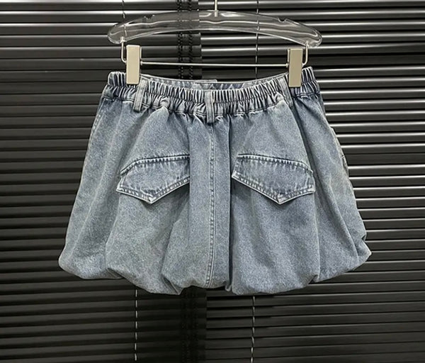 Women Sexy Fashion Blue Short Denim Skirt