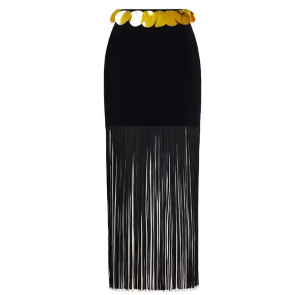 Women Sexy Sequins Strapless Black Bikini Cover Up Set
