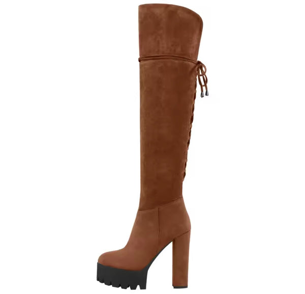 Women Fashion Platform High Heel Over The Knee Boots