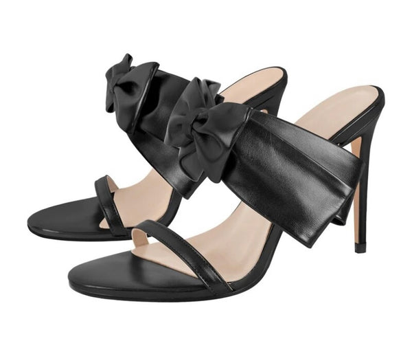 Women Fashion Bow Open Toe High Heel Sandals