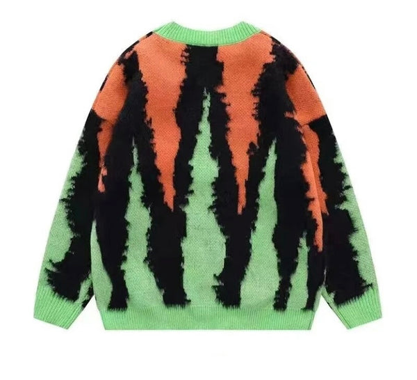 Women Fashion Colorful Printed Sweater Top