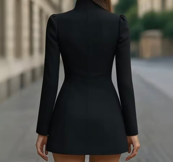 Women Sexy Fashion Button Full Sleeve Dress