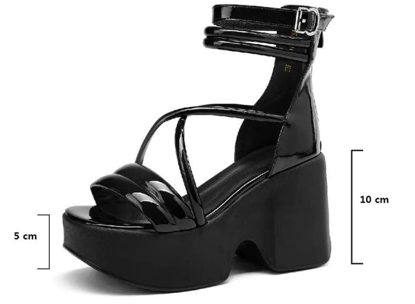 Women Color Platform Fashion Ankle Strap Sandals