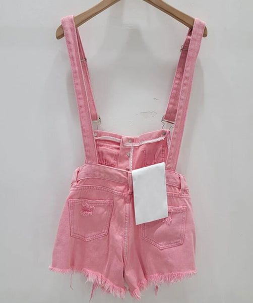 Women Fashion Denim Overalls Shorts