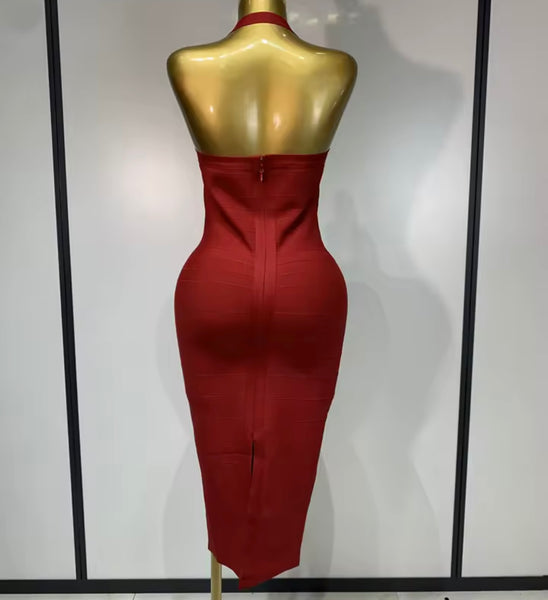 Women Sexy Halter Sleeveless Bandage Dress