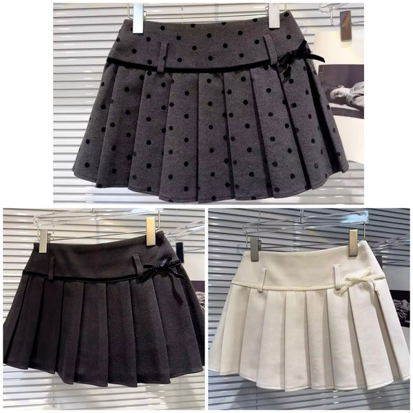 Women Sexy Fashion Color Pleated Short Skirt