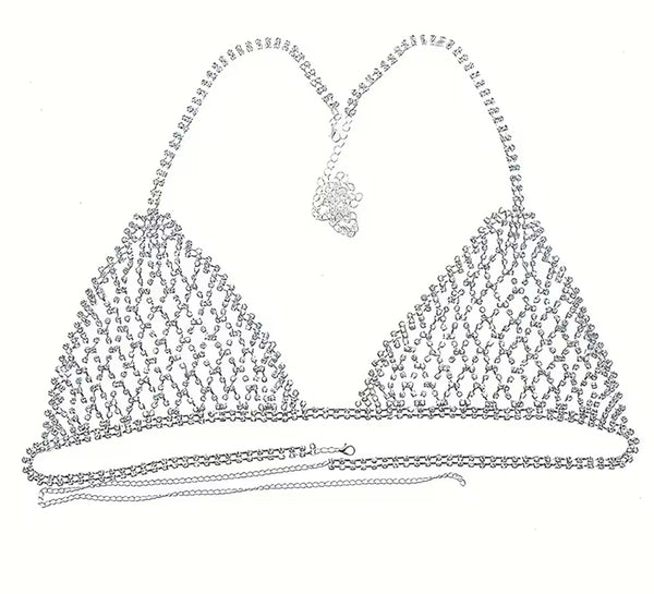 Women Sexy Chain Halter Lingerie Set