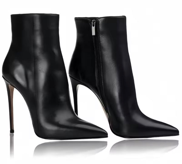 Women Fashion Color High Heel Faux Leather Ankle Boots