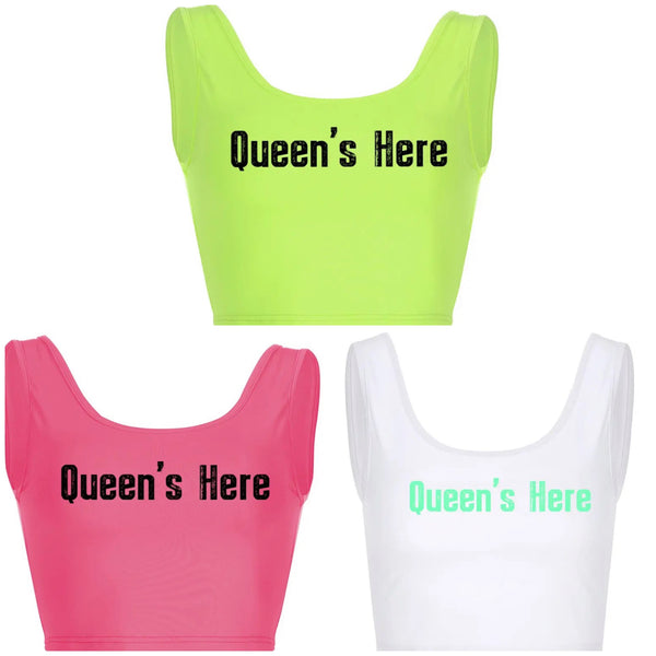 Women Fashion Letter Print Sleeveless Crop Top