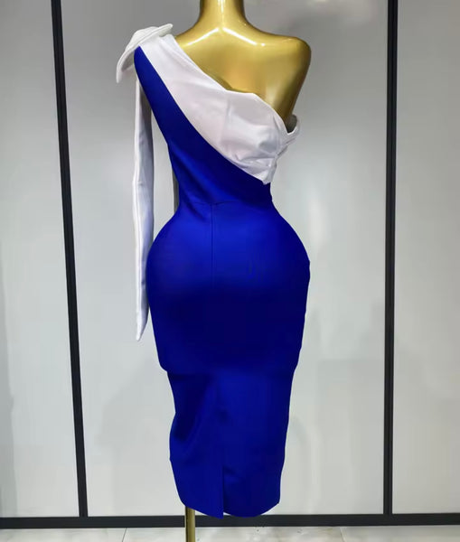Women Sexy Off The Shoulder Bow Bandage Dress