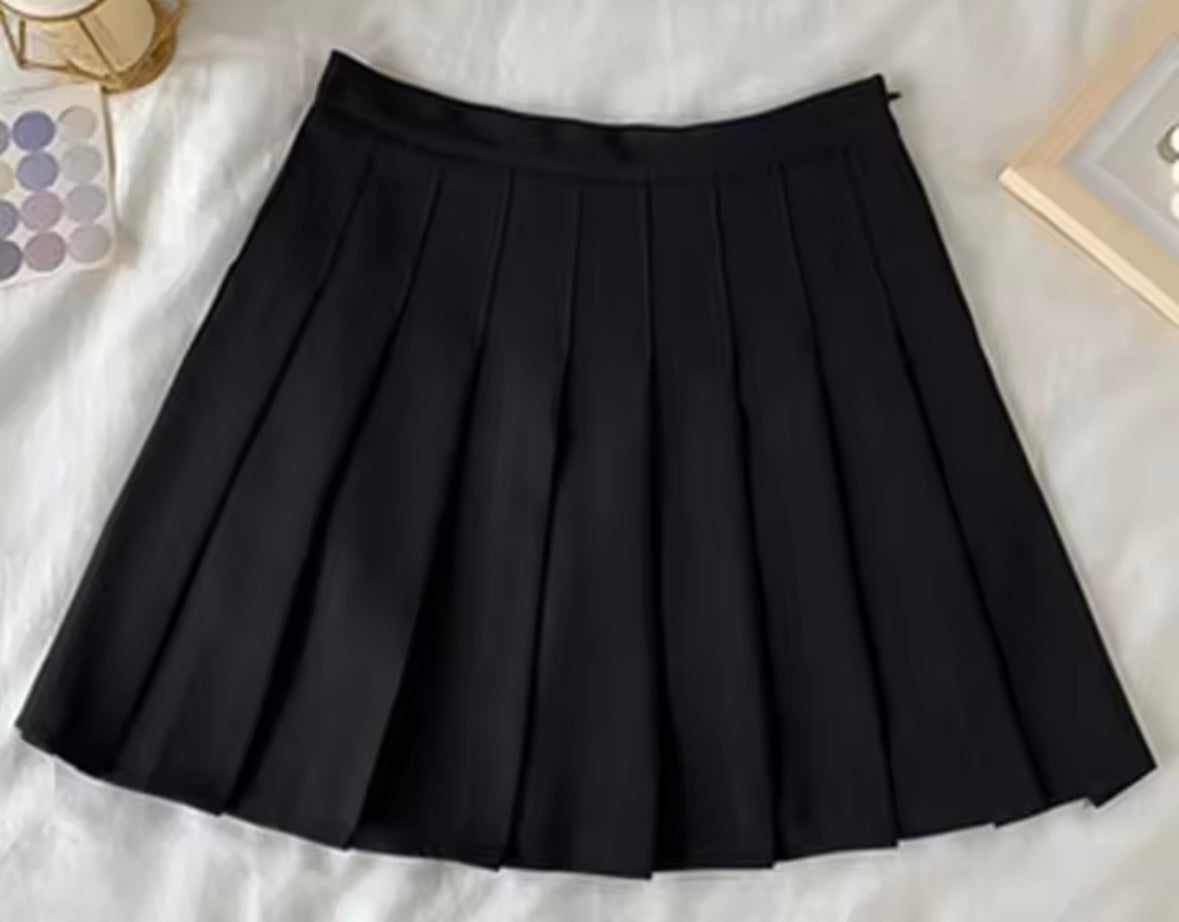 Women Sexy Fashion Color Pleated Skirt