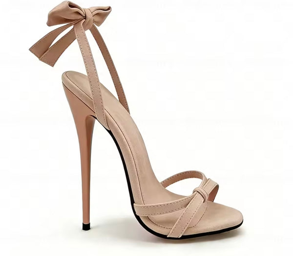 Women Fashion Open Toe Bow High Heel Sandals