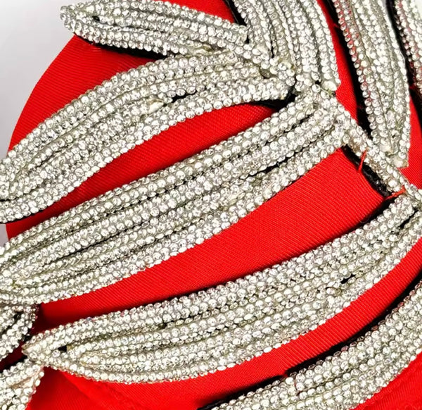 Women Sexy Sleeveless Rhinestone Patchwork Top