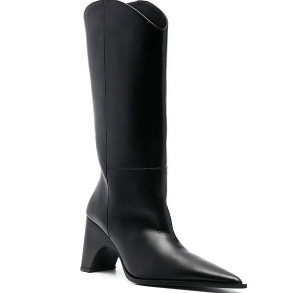 Women Fashion Pointed Toe Mid-Calf Boots