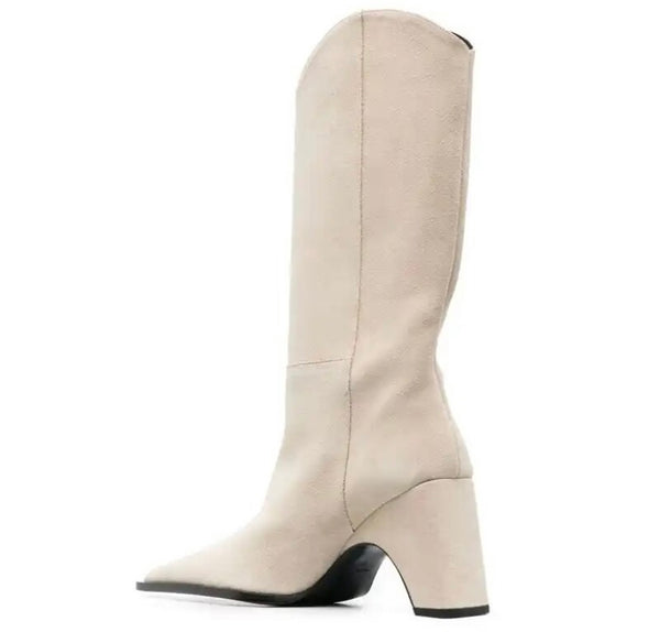 Women Fashion Pointed Toe Mid-Calf Boots